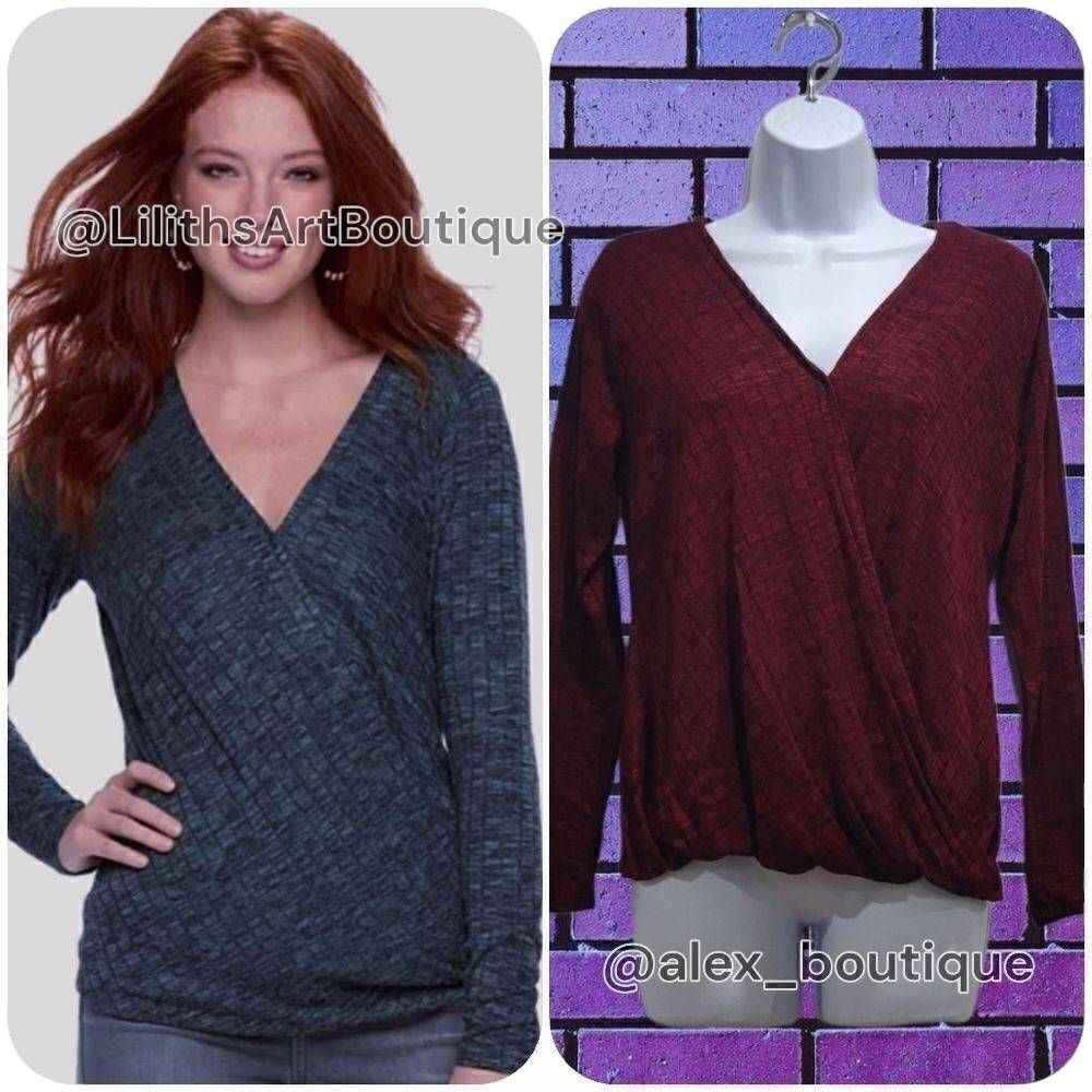 Rock & Republic Ribbed Twist Top(K012)-Size XS for Women